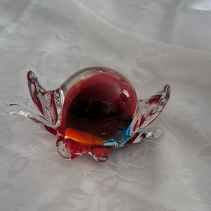 Vintage Snail Glass Ornament
